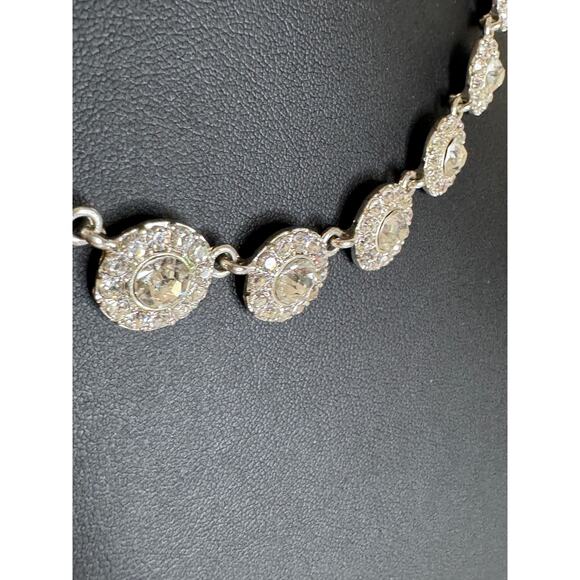 Silver toned and rhinestones necklace 16” & 3” ext - Picture 12 of 15